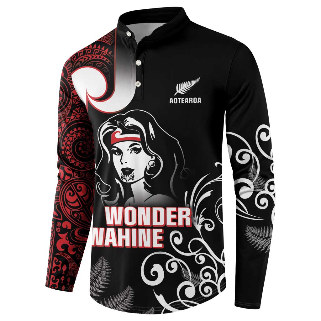 New Zealand Aotearoa Mana Wahine Button Sweatshirt