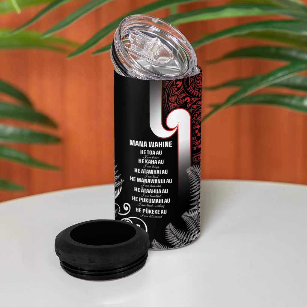 New Zealand Aotearoa Mana Wahine 4 in 1 Can Cooler Tumbler
