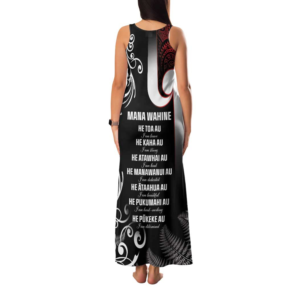 New Zealand Aotearoa Mana Wahine Family Matching Tank Maxi Dress and Hawaiian Shirt LT05 - Polynesian Pride