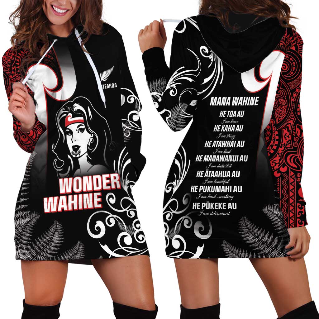 New Zealand Aotearoa Mana Wahine Hoodie Dress LT05 - Polynesian Pride