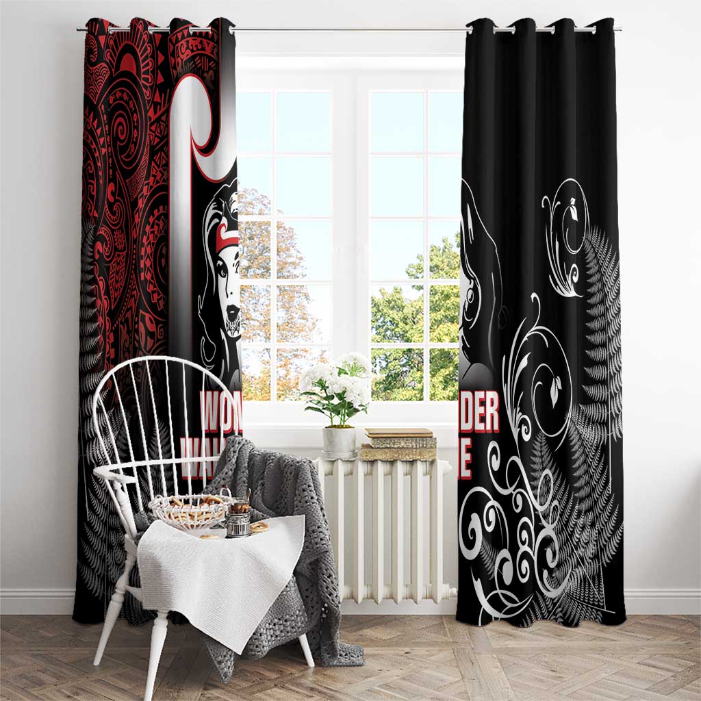 New Zealand Aotearoa Mana Wahine Window Curtain