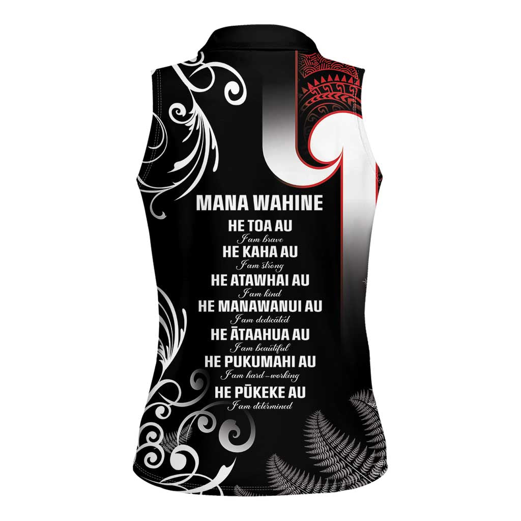 New Zealand Aotearoa Mana Wahine Women Sleeveless Polo Shirt LT05 - Polynesian Pride