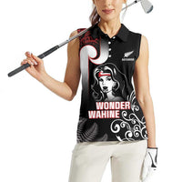 New Zealand Aotearoa Mana Wahine Women Sleeveless Polo Shirt LT05 - Polynesian Pride