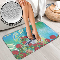 New Zealand Tomtit Bathroom Set Maori Koru With Pohutukawa Galaxy Style - Polynesian Pride