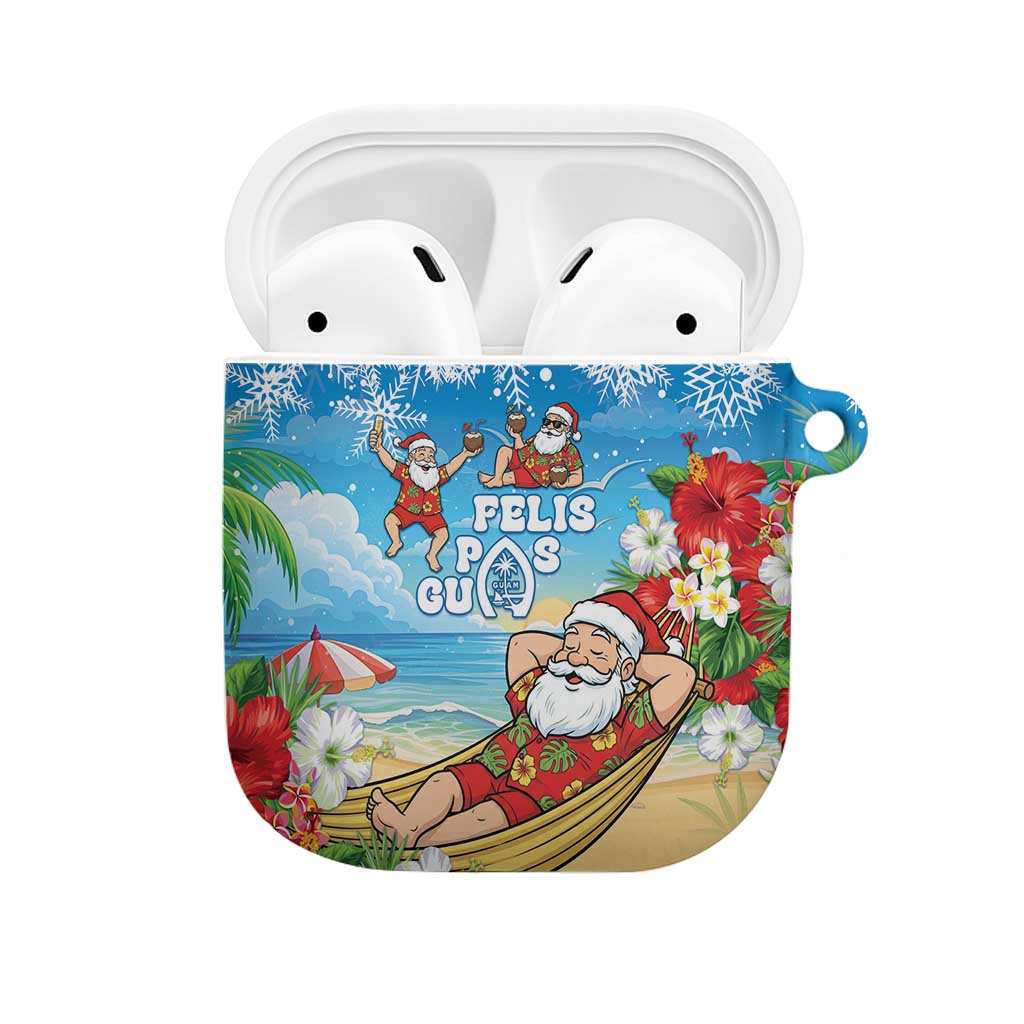 Guam Christmas AirPods Case Felis Pasgua Chilling Santa - Polynesian Pride