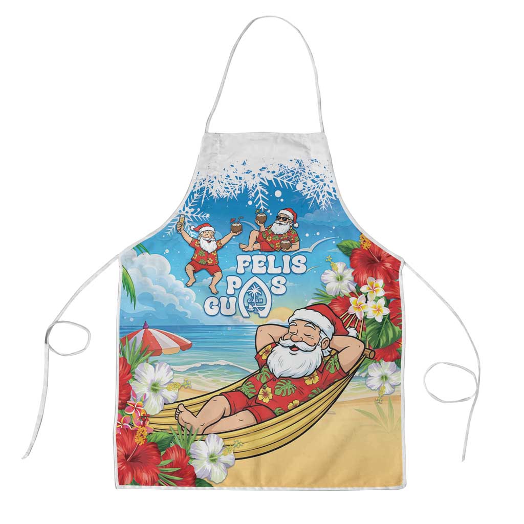Guam Christmas Apron Felis Pasgua Chilling Santa - Polynesian Pride