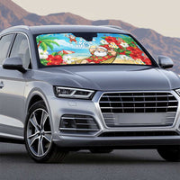 Guam Christmas Auto Sun Shade Felis Pasgua Chilling Santa - Polynesian Pride