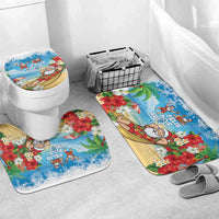 Guam Christmas Bathroom Set Felis Pasgua Chilling Santa - Polynesian Pride