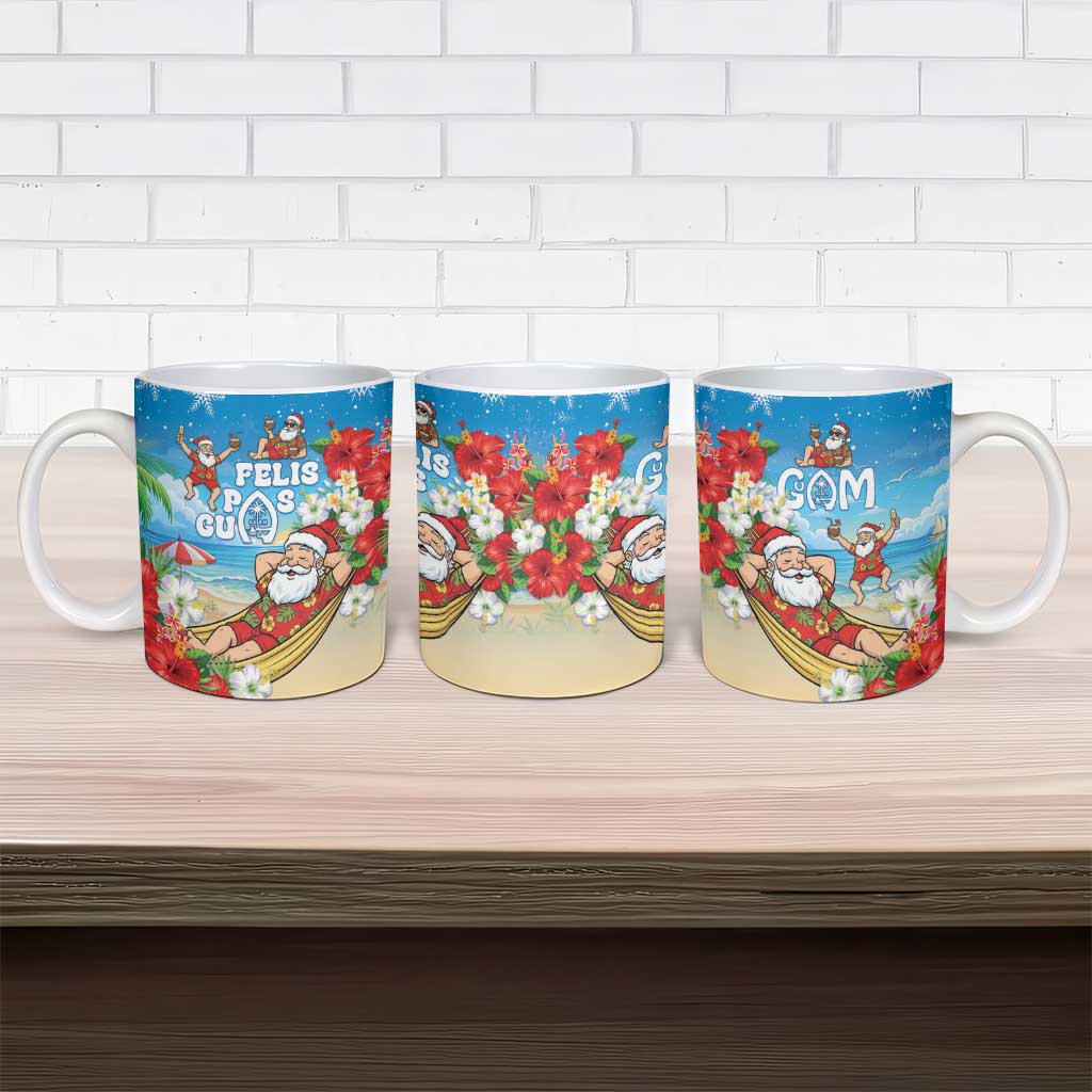 Guam Christmas Ceramic Mug Felis Pasgua Chilling Santa - Polynesian Pride
