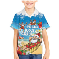 Guam Christmas Family Matching Mermaid Dress and Hawaiian Shirt Felis Pasgua Chilling Santa - Polynesian Pride
