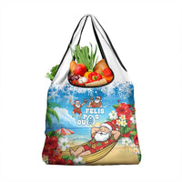 Guam Christmas Grocery Bag Felis Pasgua Chilling Santa - Polynesian Pride