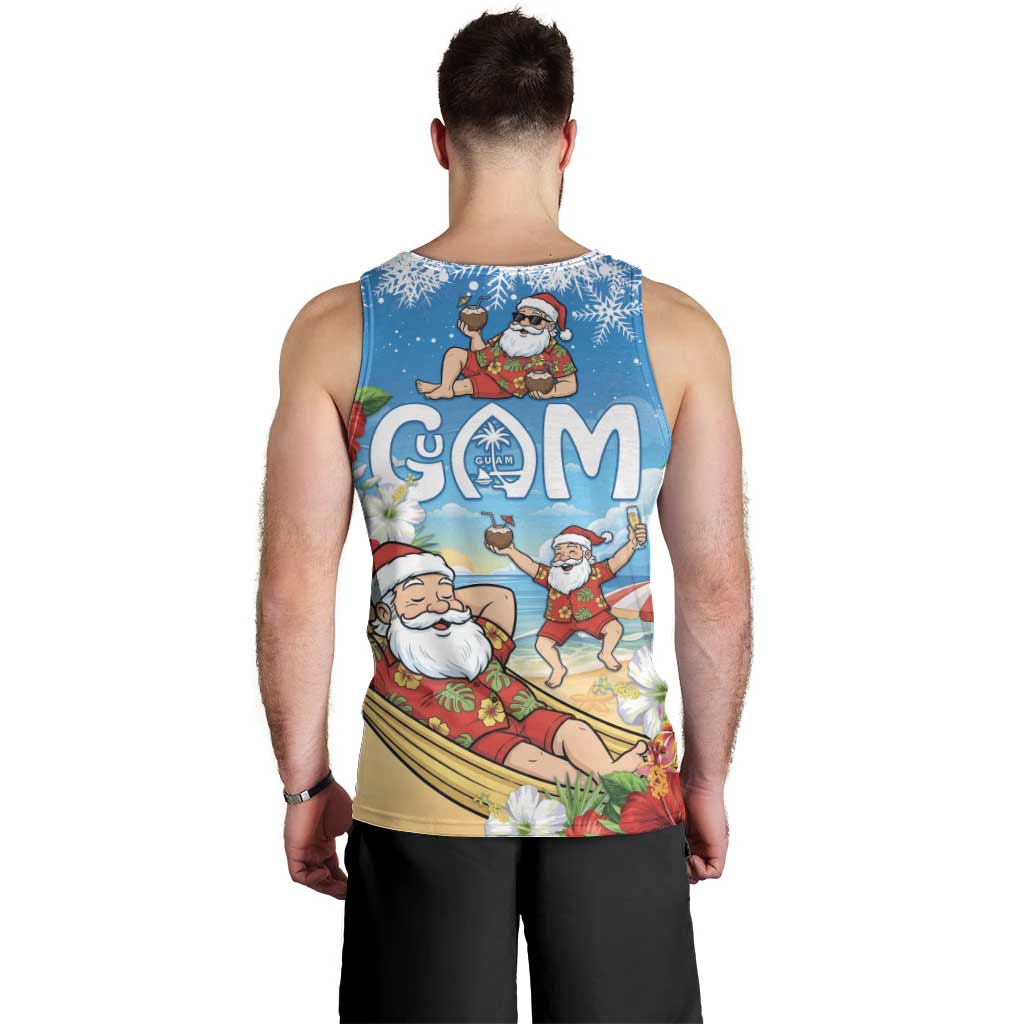 Guam Christmas Men Tank Top Felis Pasgua Chilling Santa - Polynesian Pride