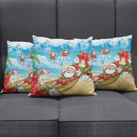 Guam Christmas Pillow Cover Felis Pasgua Chilling Santa - Polynesian Pride