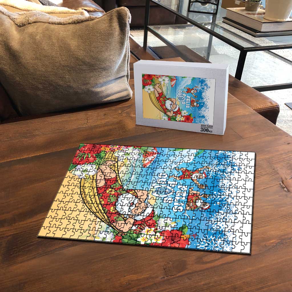 Guam Christmas Puzzle Felis Pasgua Chilling Santa - Polynesian Pride