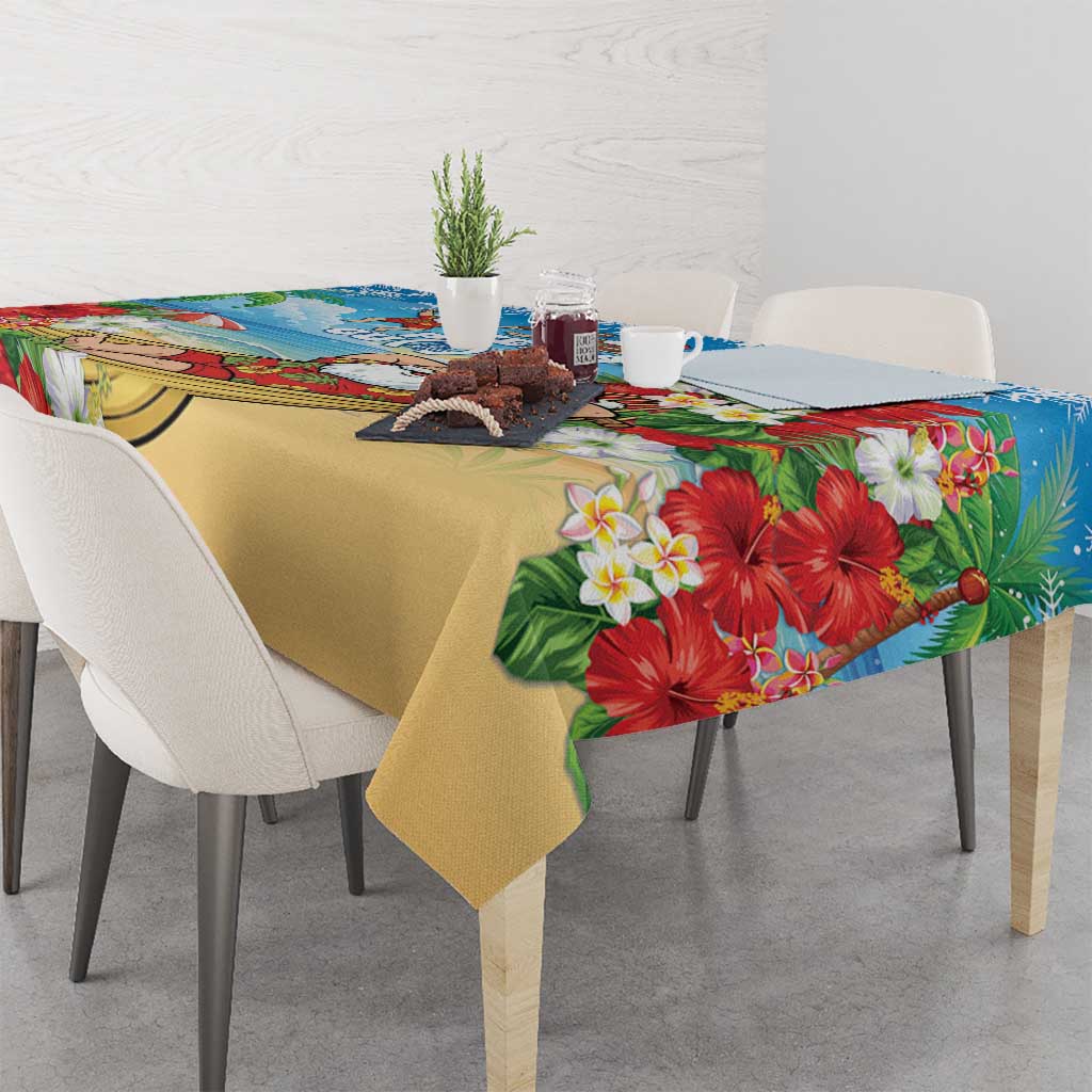 Guam Christmas Tablecloth Felis Pasgua Chilling Santa - Polynesian Pride