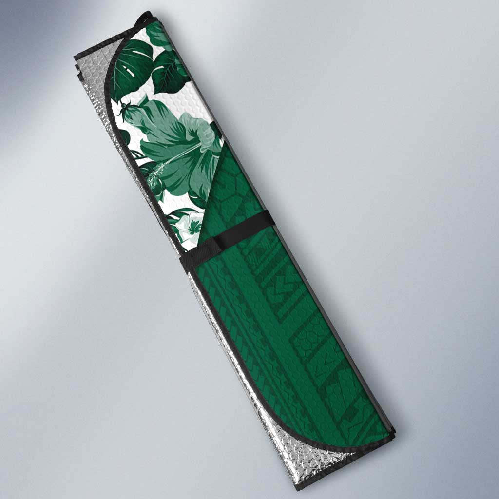 Custom Hawaii Football Auto Sun Shade Rainbow Warriors Tropical Vibes - Polynesian Pride