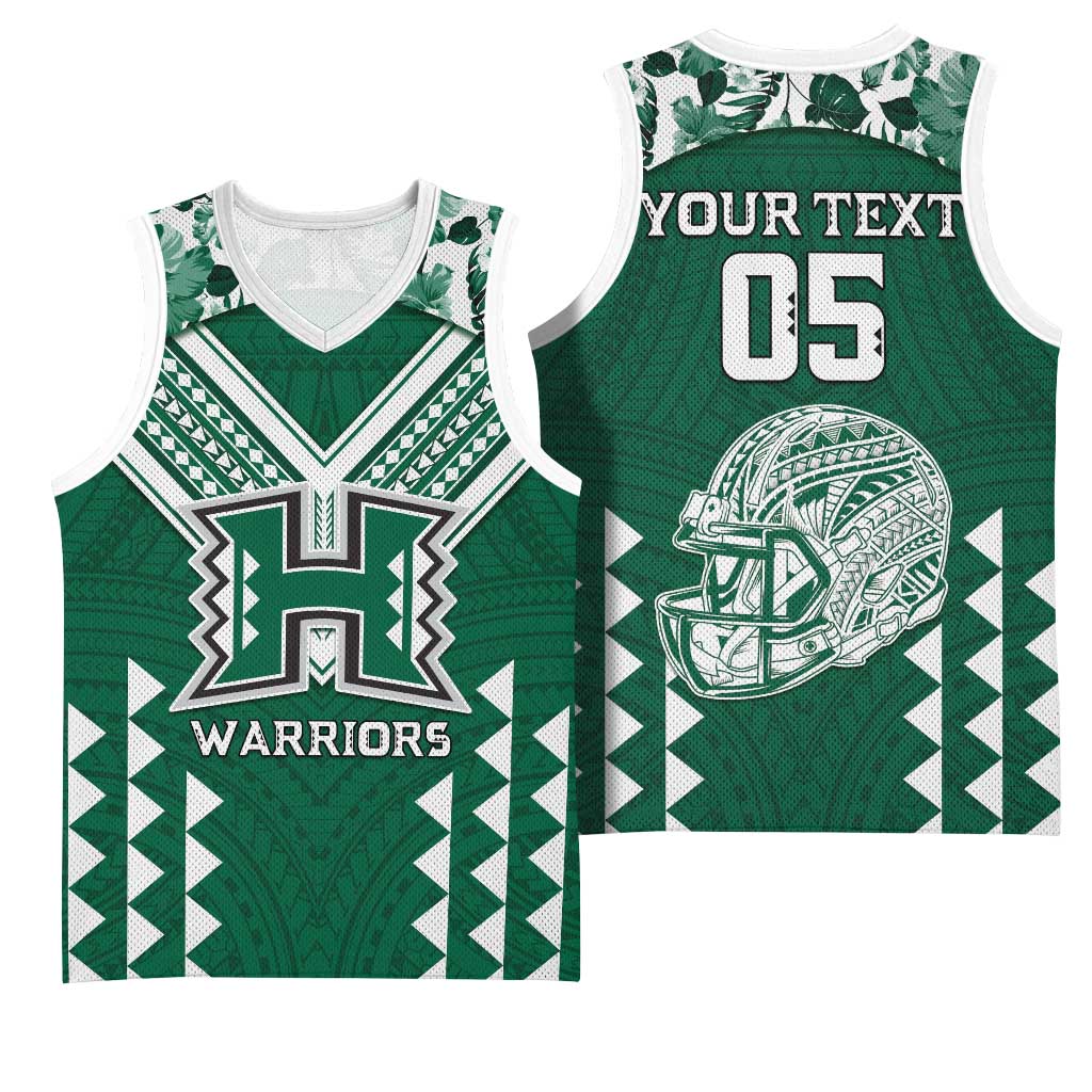 Custom Hawaii Football Basketball Jersey Rainbow Warriors Tropical Vibes - Polynesian Pride