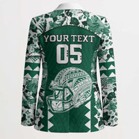 Custom Hawaii Football Blazer Rainbow Warriors Tropical Vibes - Polynesian Pride