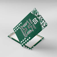 Custom Hawaii Football Canvas Wall Art Rainbow Warriors Tropical Vibes - Polynesian Pride