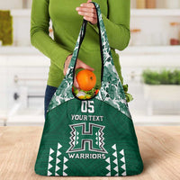 Custom Hawaii Football Grocery Bag Rainbow Warriors Tropical Vibes - Polynesian Pride