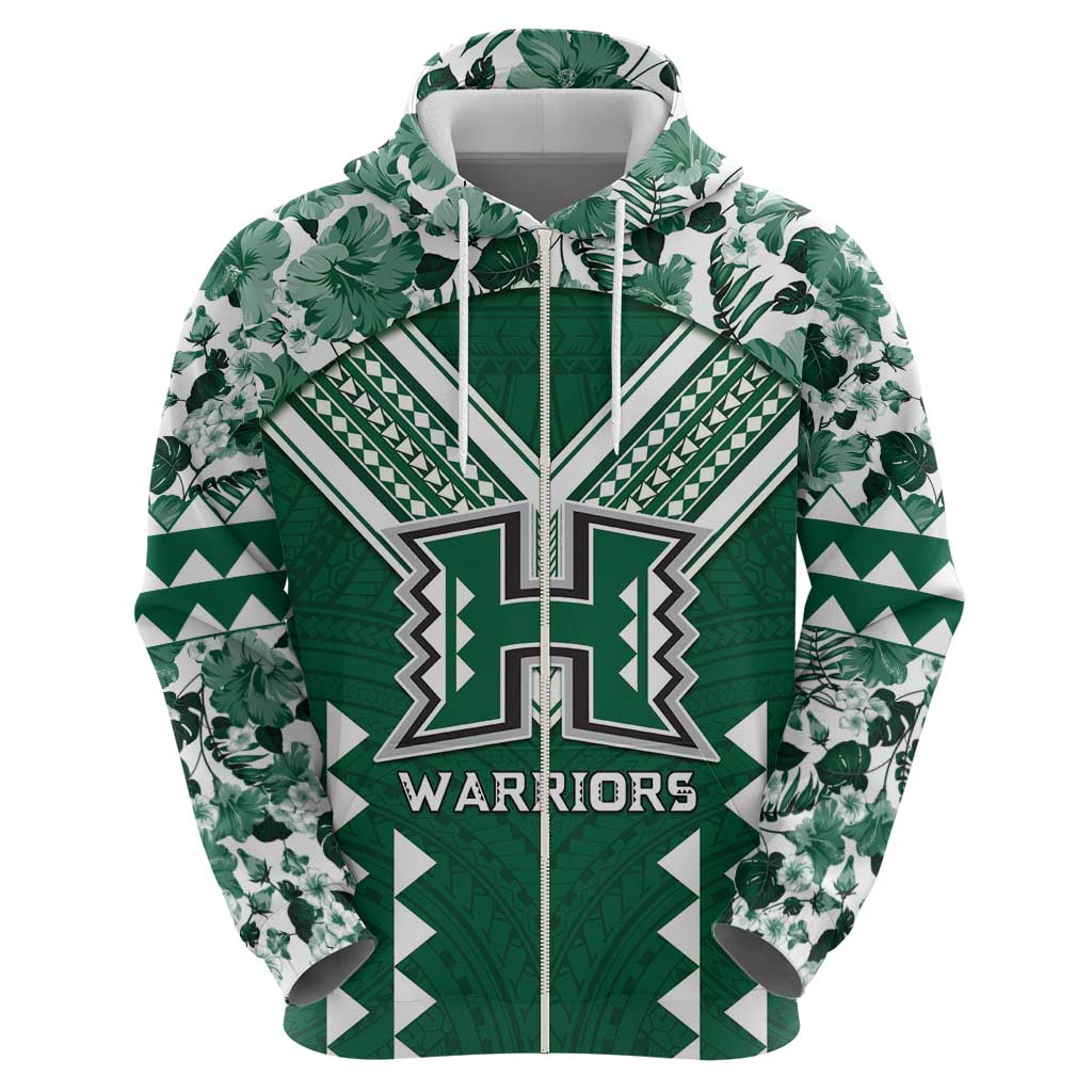 Custom Hawaii Football Hoodie Rainbow Warriors Tropical Vibes - Polynesian Pride