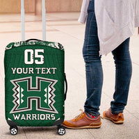 Custom Hawaii Football Luggage Cover Rainbow Warriors Tropical Vibes - Polynesian Pride