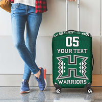 Custom Hawaii Football Luggage Cover Rainbow Warriors Tropical Vibes - Polynesian Pride
