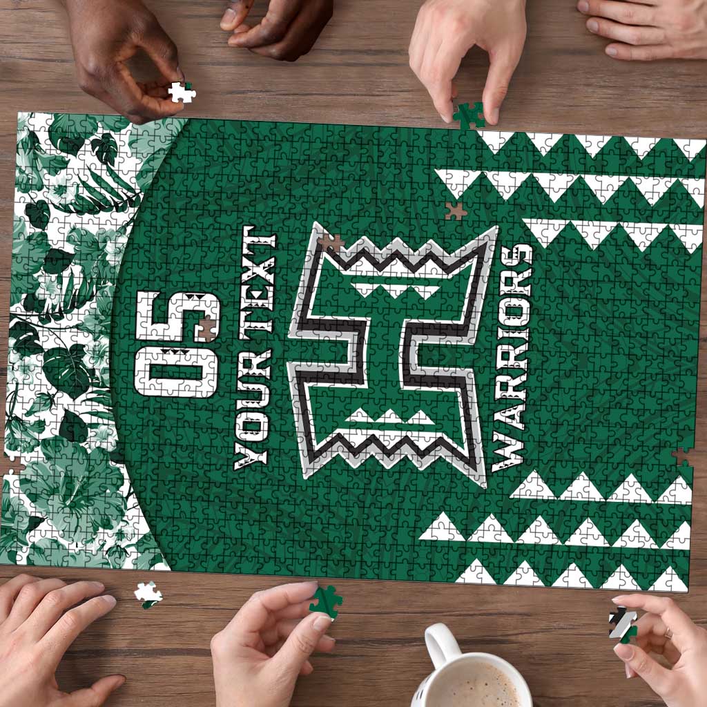 Custom Hawaii Football Puzzle Rainbow Warriors Tropical Vibes - Polynesian Pride