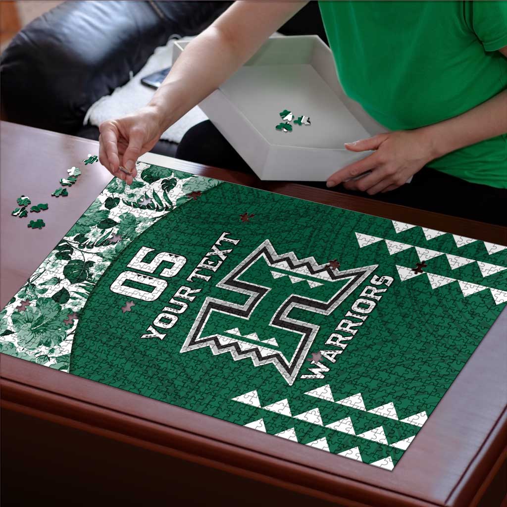 Custom Hawaii Football Puzzle Rainbow Warriors Tropical Vibes - Polynesian Pride