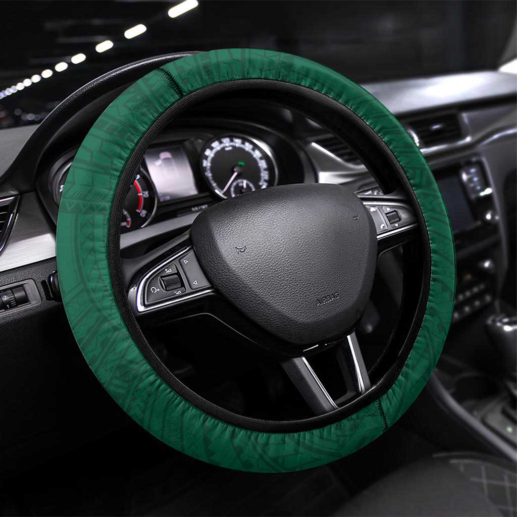 Hawaii Football Steering Wheel Cover Rainbow Warriors Tropical Vibes - Polynesian Pride