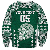 Custom Hawaii Football Sweatshirt Rainbow Warriors Tropical Vibes - Polynesian Pride