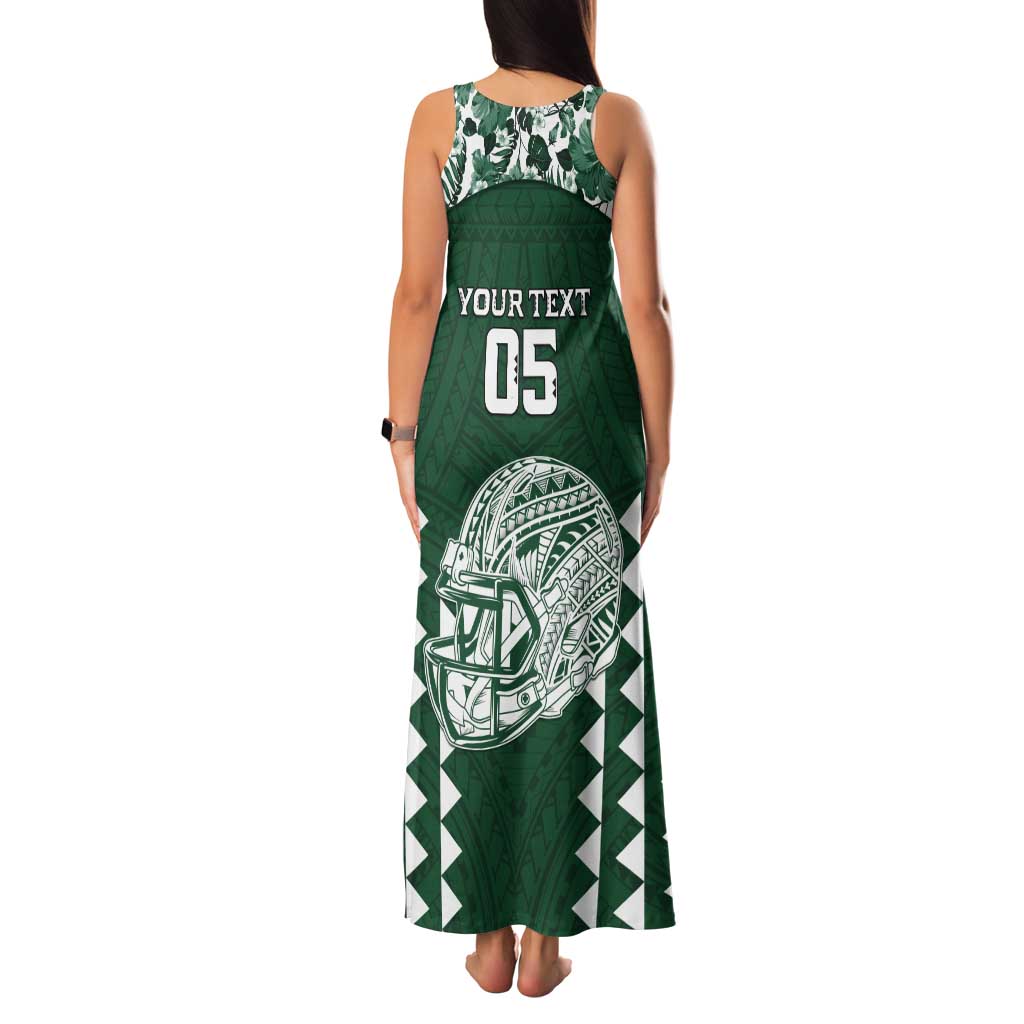 Custom Hawaii Football Tank Maxi Dress Rainbow Warriors Tropical Vibes - Polynesian Pride