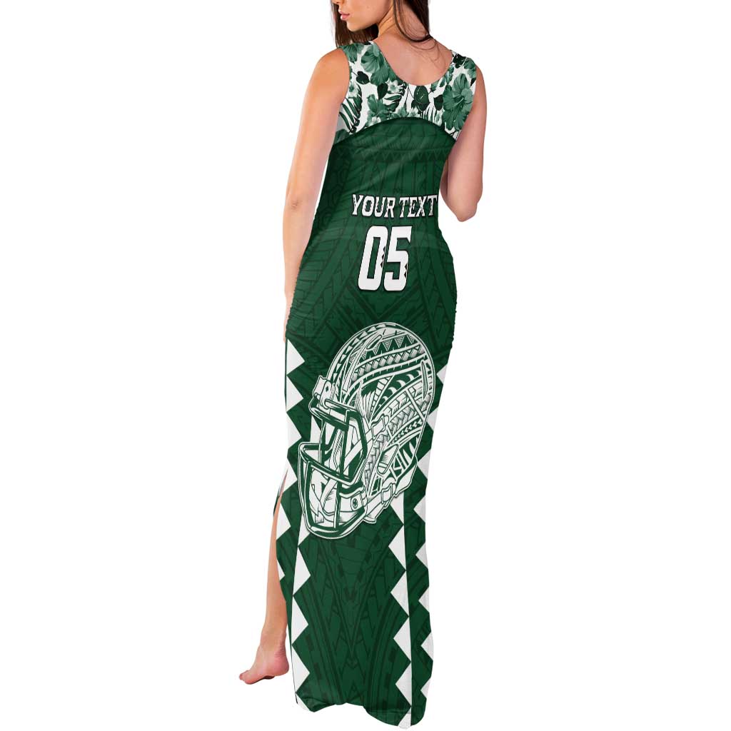 Custom Hawaii Football Tank Maxi Dress Rainbow Warriors Tropical Vibes - Polynesian Pride