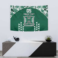 Custom Hawaii Football Tapestry Rainbow Warriors Tropical Vibes - Polynesian Pride