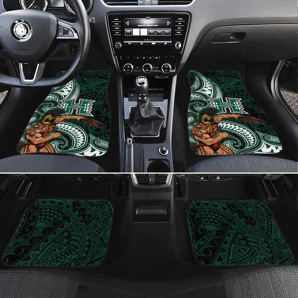 Hawaii Ikaika Warrior Football Car Mats Polynesian Tribal Tattoo - Polynesian Pride