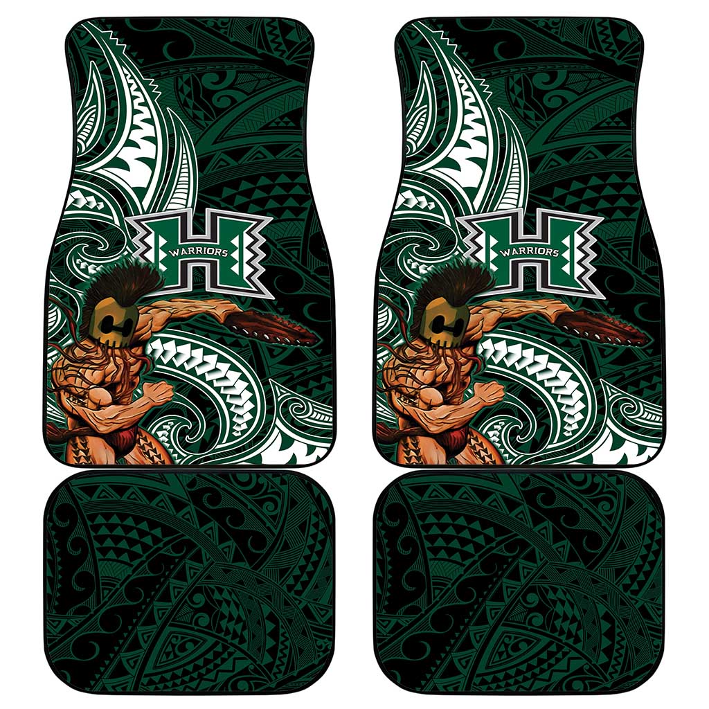 Hawaii Ikaika Warrior Football Car Mats Polynesian Tribal Tattoo - Polynesian Pride