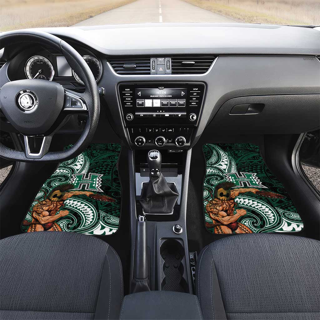 Hawaii Ikaika Warrior Football Car Mats Polynesian Tribal Tattoo - Polynesian Pride