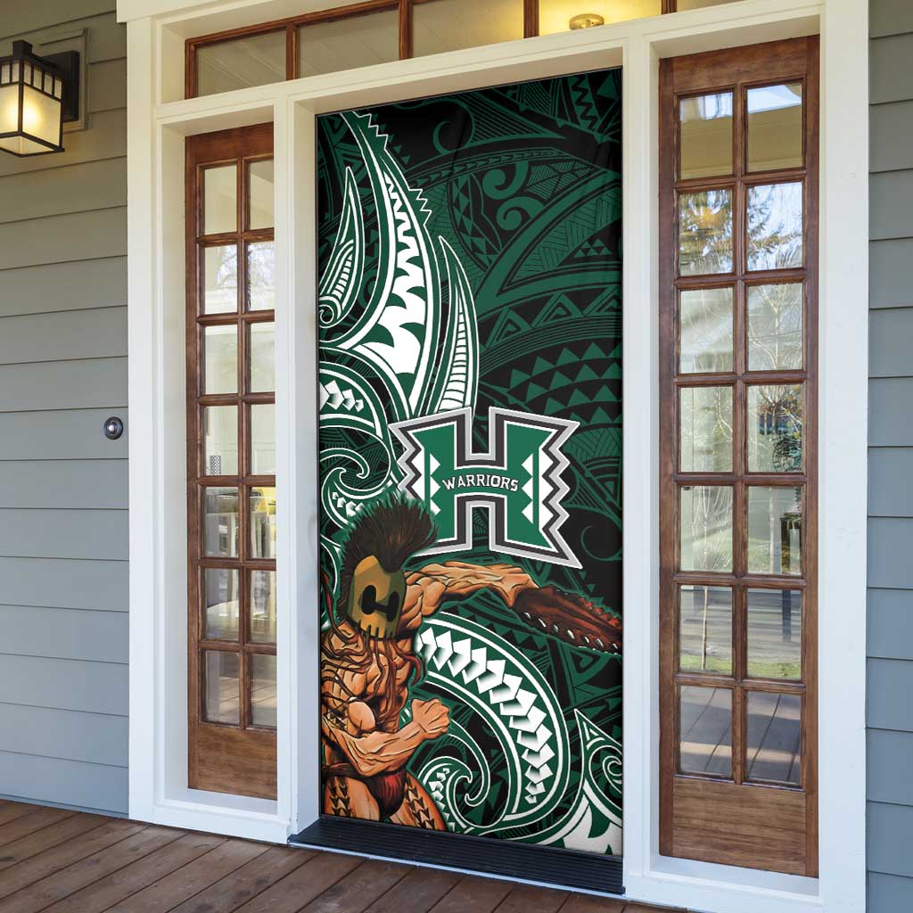Hawaii Ikaika Warrior Football Door Cover Polynesian Tribal Tattoo - Polynesian Pride