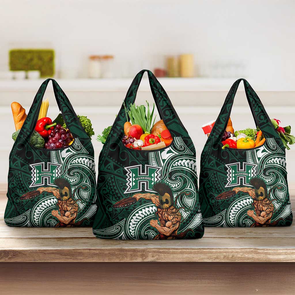 Hawaii Ikaika Warrior Football Grocery Bag Polynesian Tribal Tattoo - Polynesian Pride