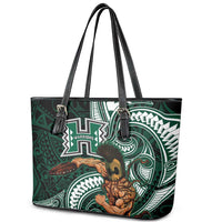 Hawaii Ikaika Warrior Football Leather Tote Bag Polynesian Tribal Tattoo - Polynesian Pride