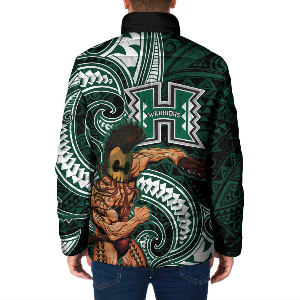 Hawaii Ikaika Warrior Football Padded Jacket Polynesian Tribal Tattoo - Polynesian Pride