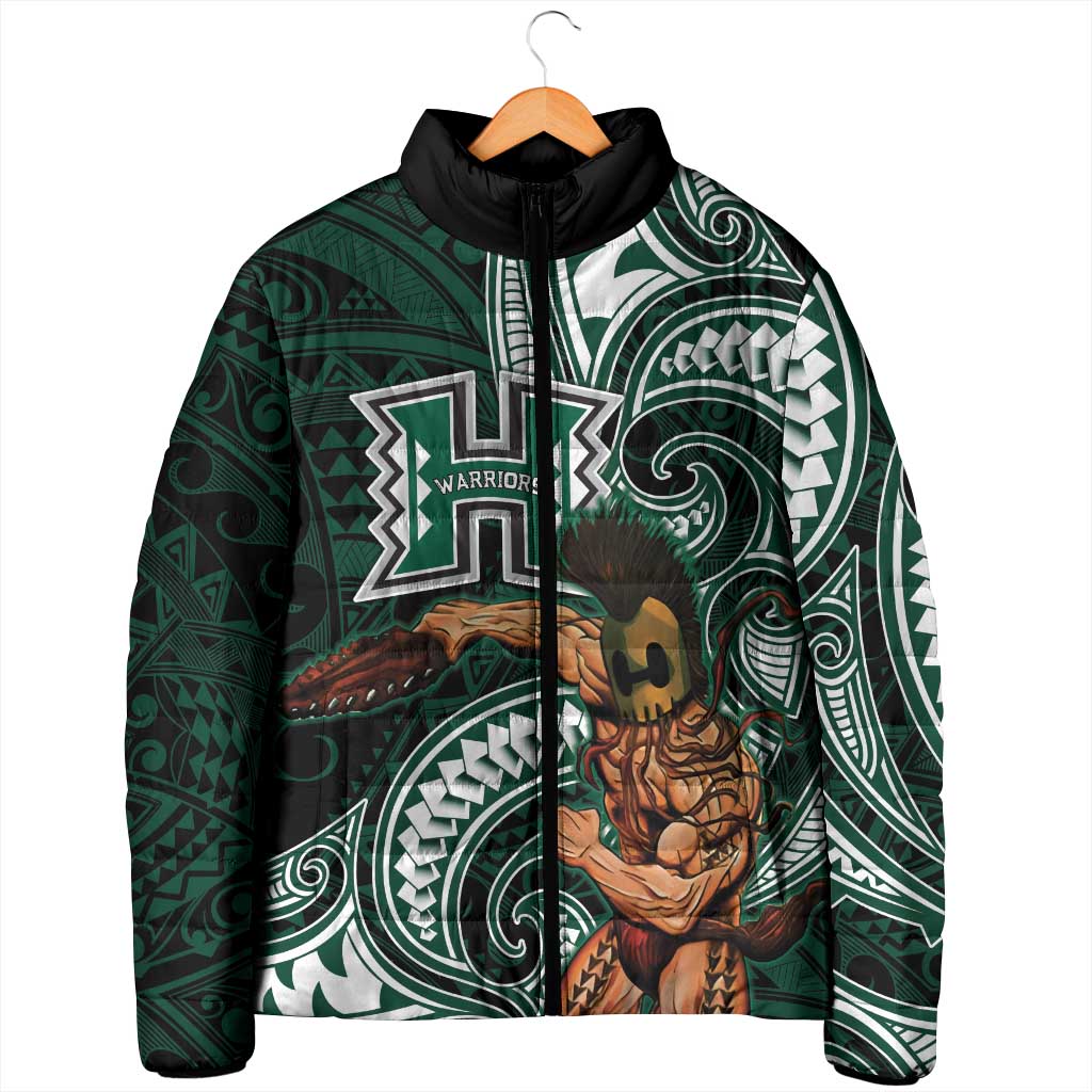 Hawaii Ikaika Warrior Football Padded Jacket Polynesian Tribal Tattoo - Polynesian Pride
