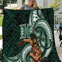 Hawaii Ikaika Warrior Football Quilt Polynesian Tribal Tattoo - Polynesian Pride