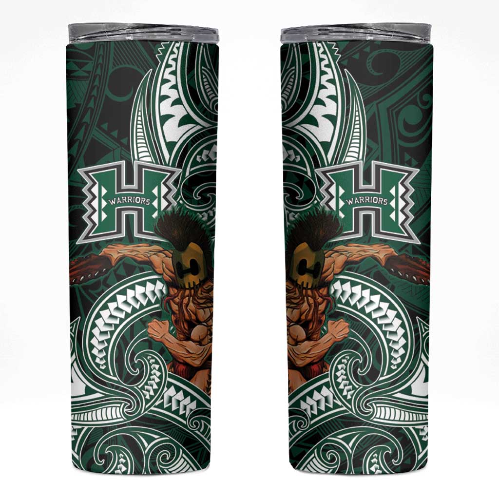 Hawaii Ikaika Warrior Football Skinny Tumbler Polynesian Tribal Tattoo - Polynesian Pride