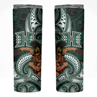 Hawaii Ikaika Warrior Football Skinny Tumbler Polynesian Tribal Tattoo - Polynesian Pride