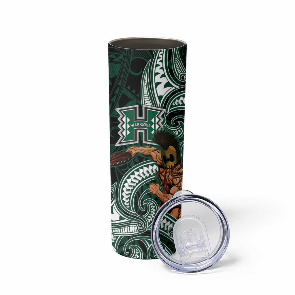 Hawaii Ikaika Warrior Football Skinny Tumbler Polynesian Tribal Tattoo - Polynesian Pride