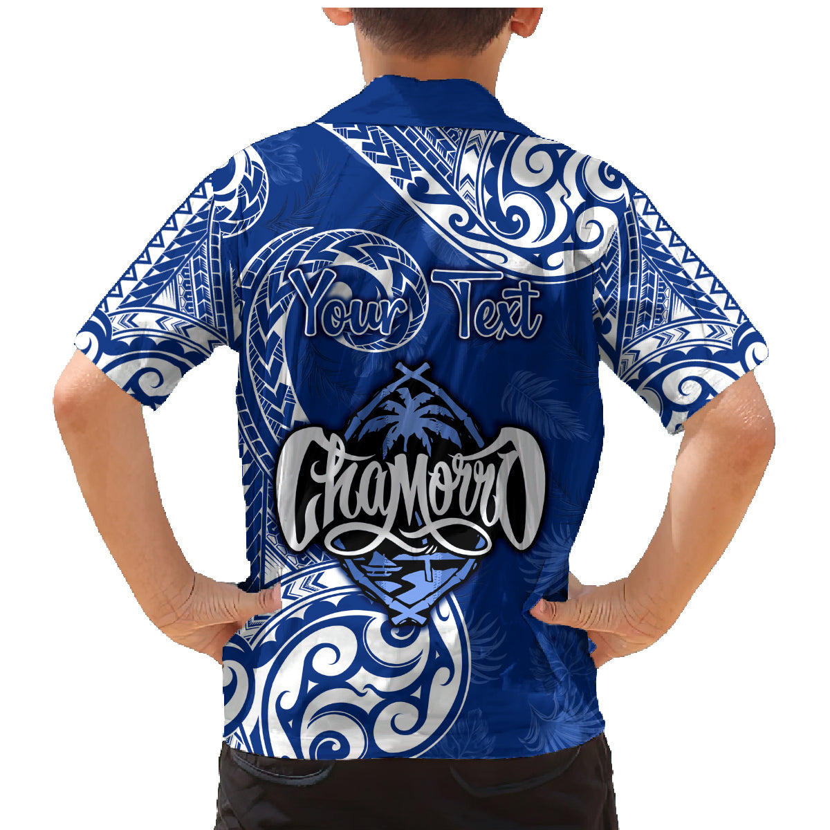 Personalised Hafa Adai Guam History and Chamorro Heritage Day Family Matching Mermaid Dress and Hawaiian Shirt Blue Latte Stone LT05 - Polynesian Pride