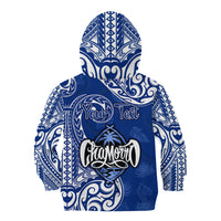 Personalised Hafa Adai Guam History and Chamorro Heritage Day Kid Hoodie Blue Latte Stone LT05 - Polynesian Pride