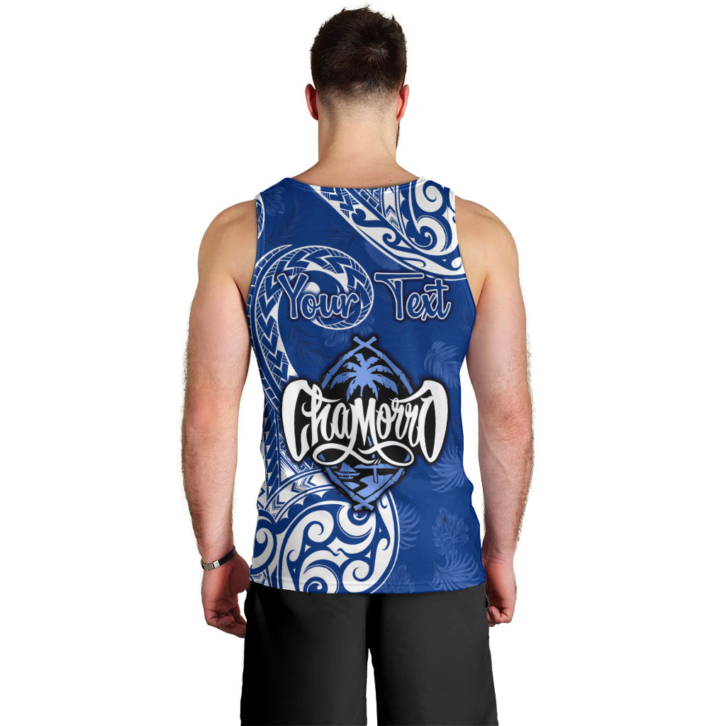 Personalised Hafa Adai Guam History and Chamorro Heritage Day Men Tank Top Blue Latte Stone LT05 - Polynesian Pride