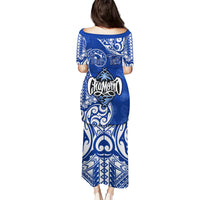 Personalised Hafa Adai Guam History and Chamorro Heritage Day Puletasi Blue Latte Stone LT05 - Polynesian Pride